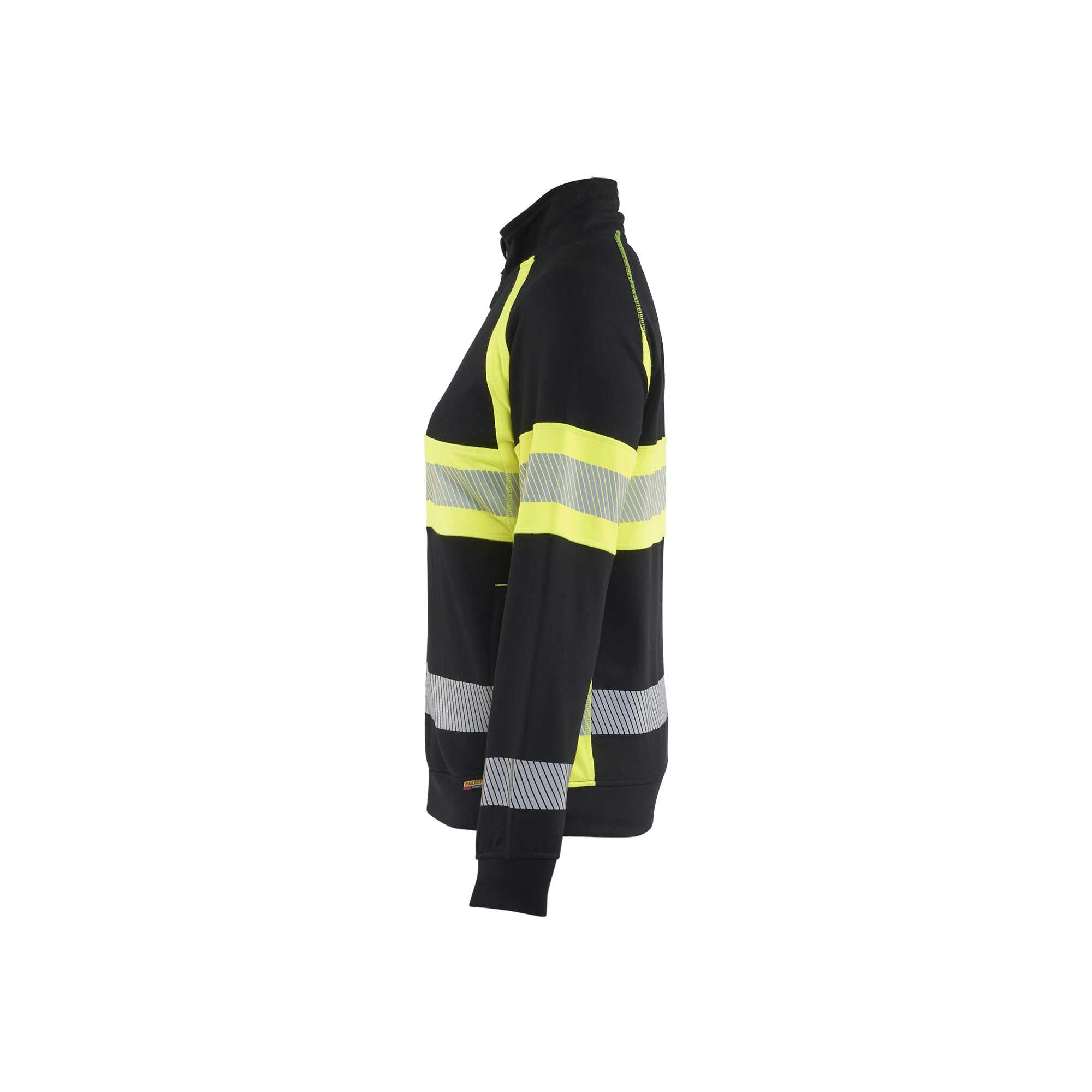 BLAKLADER 35051158 Hi Vis Reflective Full-zip Work Sweatshirt WOMEN - 100% Cotton